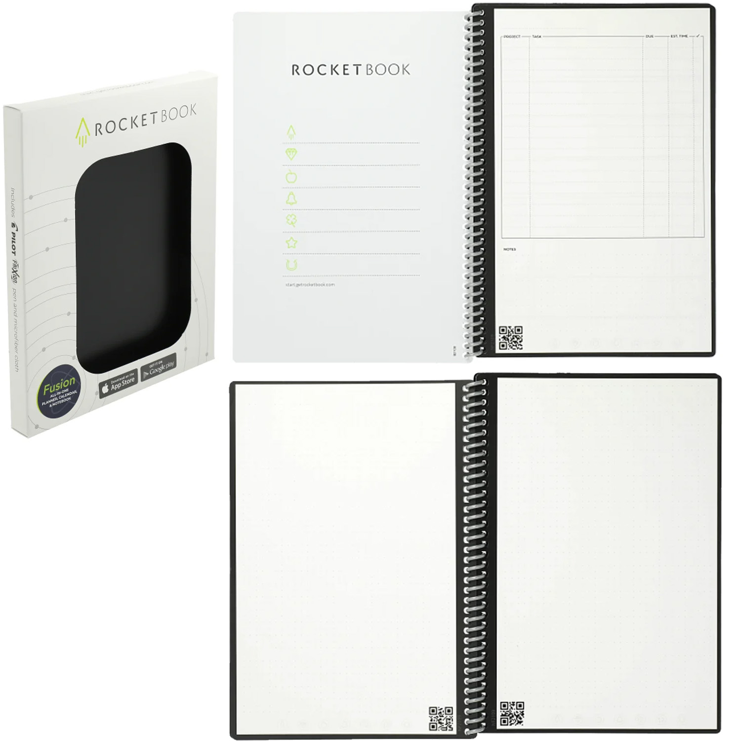 Rocketbook Fusion Erasable Notebook Set Usa Made X Eco